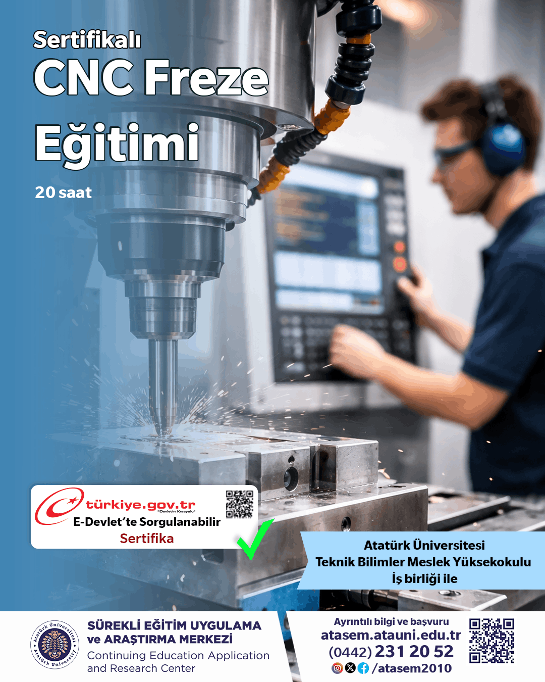 Sertifikalı CNC Freze Eğitimi