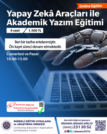 Üretken Yapay Zekâ Araçları ile Akademik Yazım Eğitimi