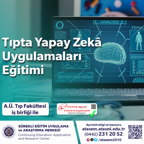 Tıpta Yapay Zekâ Uygulamaları Eğitimi