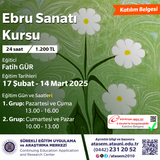 Ebru Sanatı Kursu