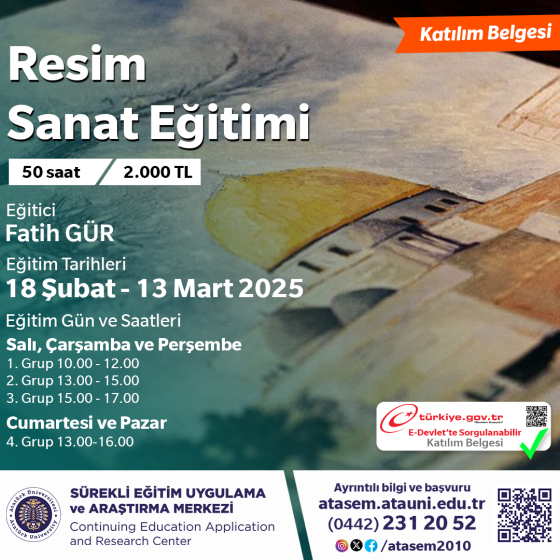 Resim Sanat Eğitim Kursu