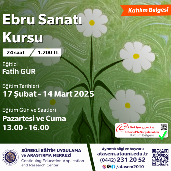 Ebru Sanatı Kursu