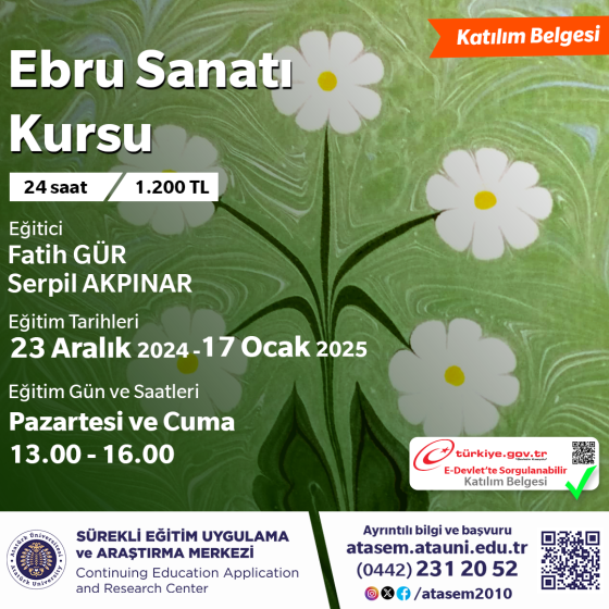 Ebru Sanatı Kursu