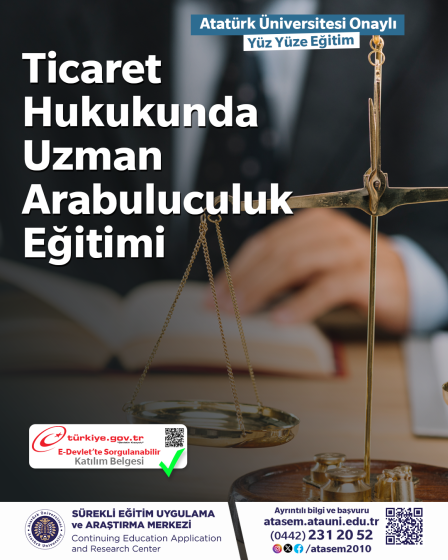 Ticaret Hukukunda Uzman Arabuluculuk Eğitimi