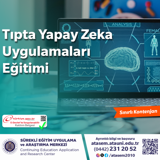 Tıpta Yapay Zeka Uygulamaları Eğitimi