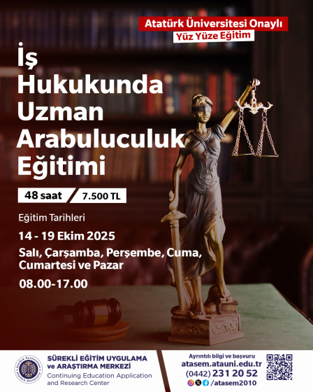 İş Hukukunda Uzman Arabuluculuk Eğitimi
