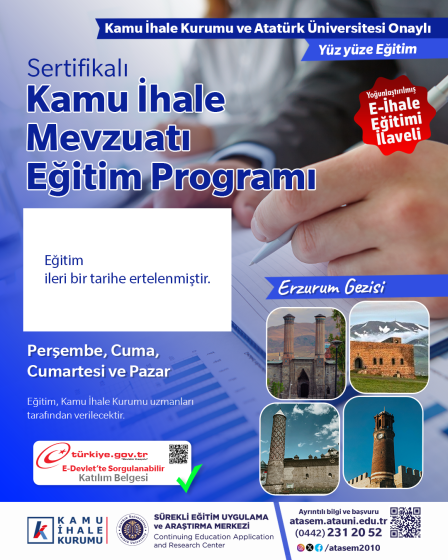 54. Sertifikalı Kamu İhale Mevzuatı Eğitim Programı
