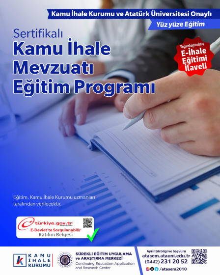 54. Sertifikalı Kamu İhale Mevzuatı Eğitim Programı