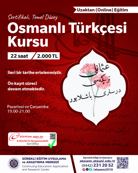 Osmanlı Türkçesi Kursu