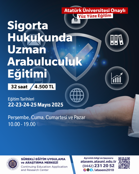 Sigorta Hukukunda Uzman Arabuluculuk Eğitimi