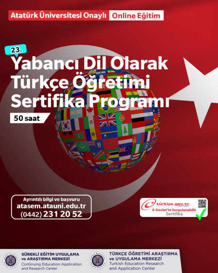 Yabancı Dil Olarak Türkçe Öğretimi Sertifika Programı 23