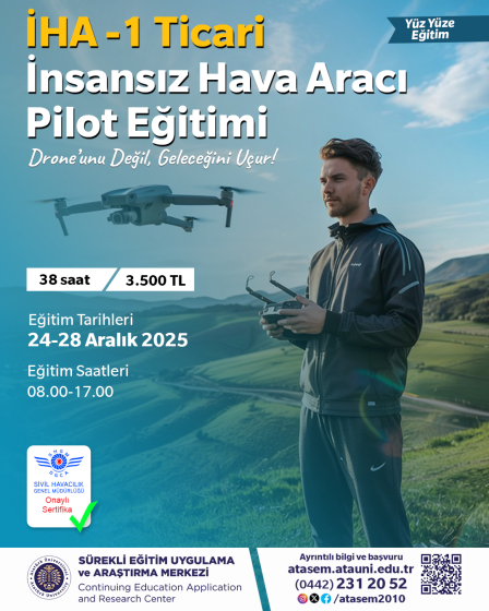 İHA -1 İnsansız Hava Aracı Ticari Pilot Eğitimi