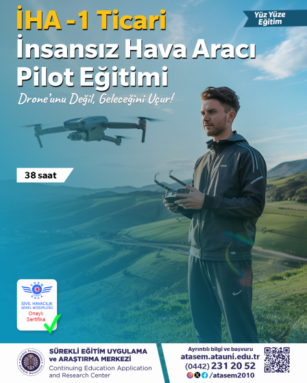İHA -1 İnsansız Hava Aracı Ticari Pilot Eğitimi
