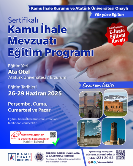 54. Sertifikalı Kamu İhale Mevzuatı Eğitim Programı