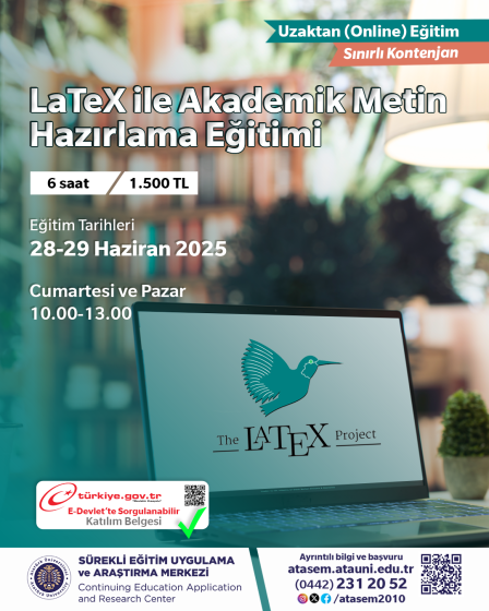LaTeX ile Akademik Metin Hazırlama Eğitimi
