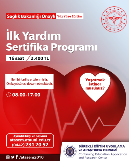 İlk Yardım Sertifika Programı