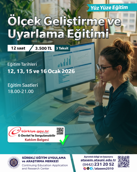 Ölçek Geliştirme ve Uyarlama Eğitimi