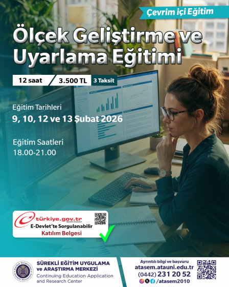 Ölçek Geliştirme ve Uyarlama Eğitimi